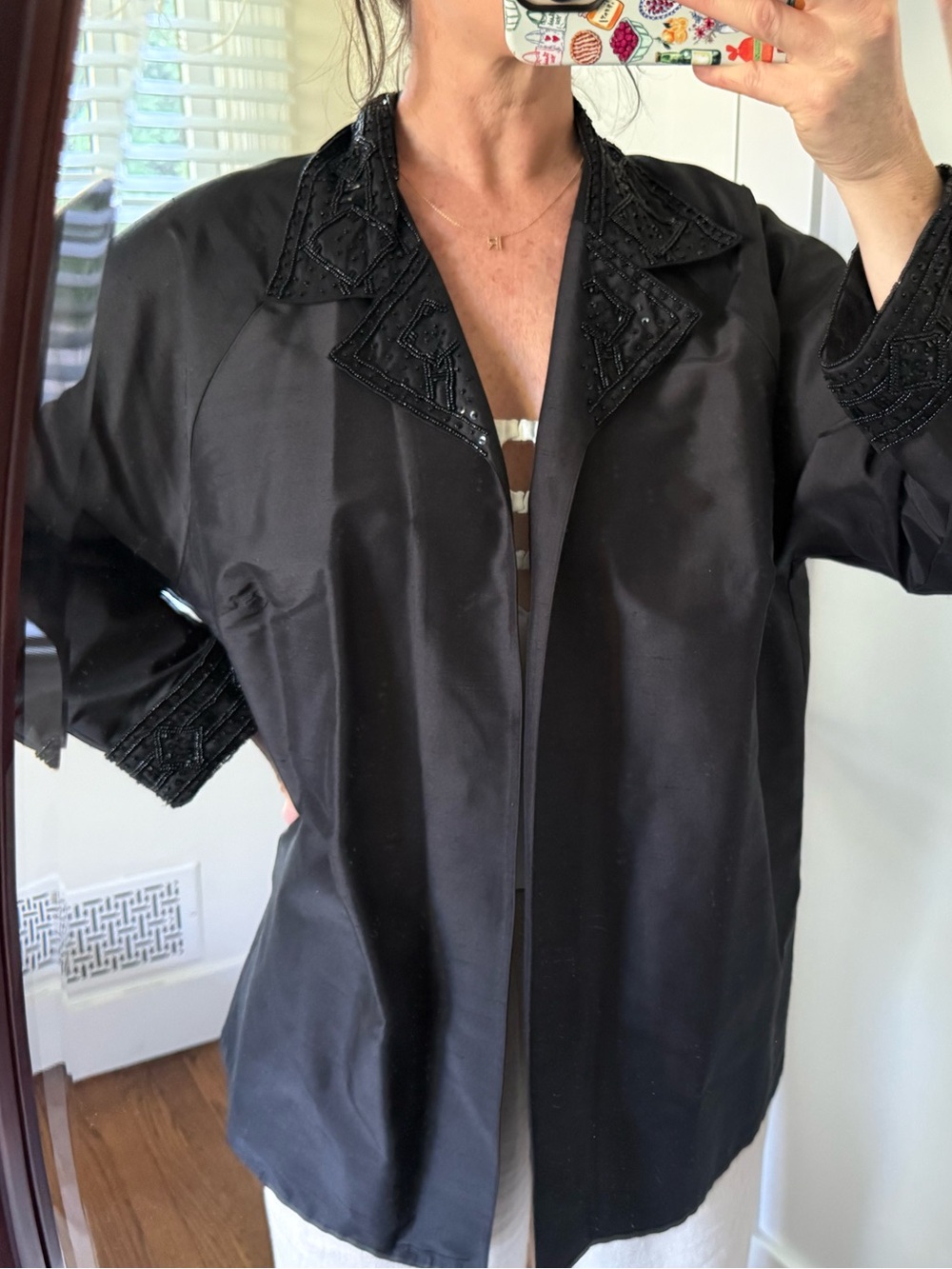Vintage Bloomingdale's Black beaded  jacket